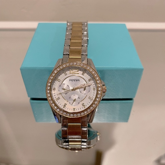 Fossil Riley Two Tone Stainless Steel Watch 38mm - Picture 2 of 7
